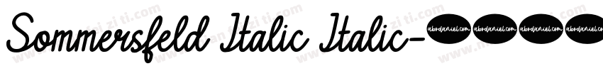 Sommersfeld Italic Italic字体转换